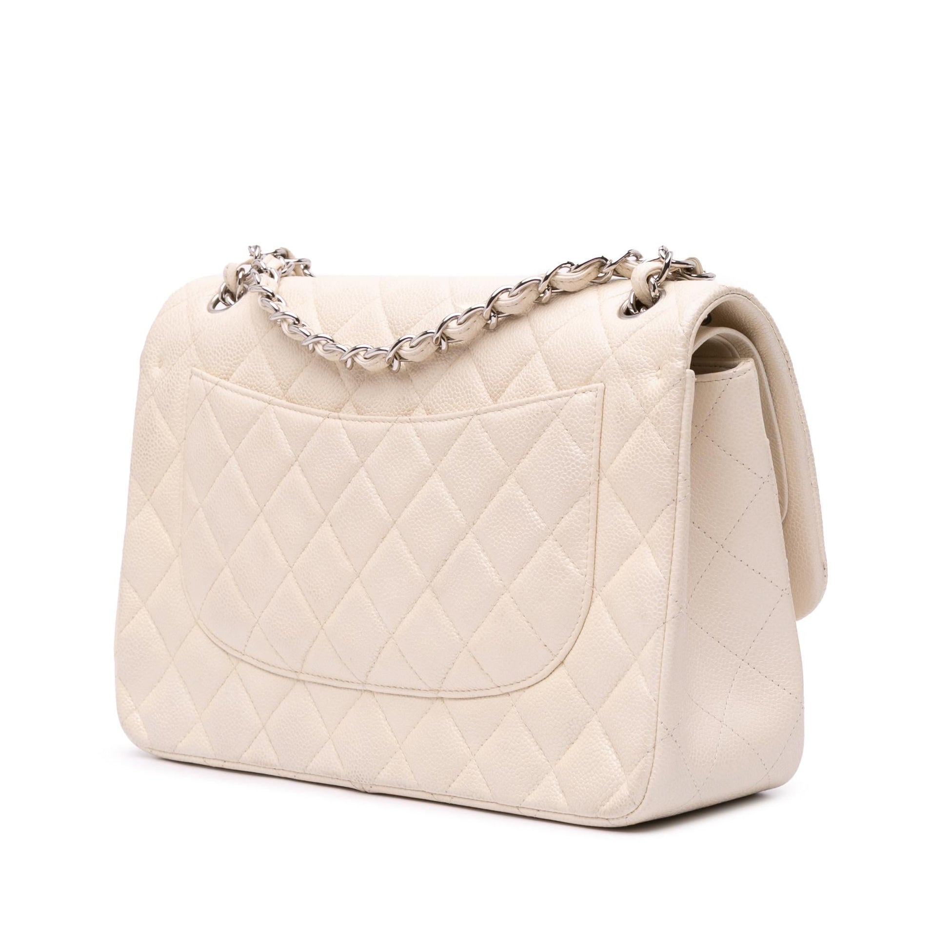 Chanel Gabrielle Caviar White Shoulder Bag Style 3 Rovelle Bags