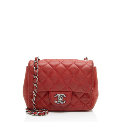 Chanel Lambskin Classic Square Extra Mini Flap Bag Rovelle Bags