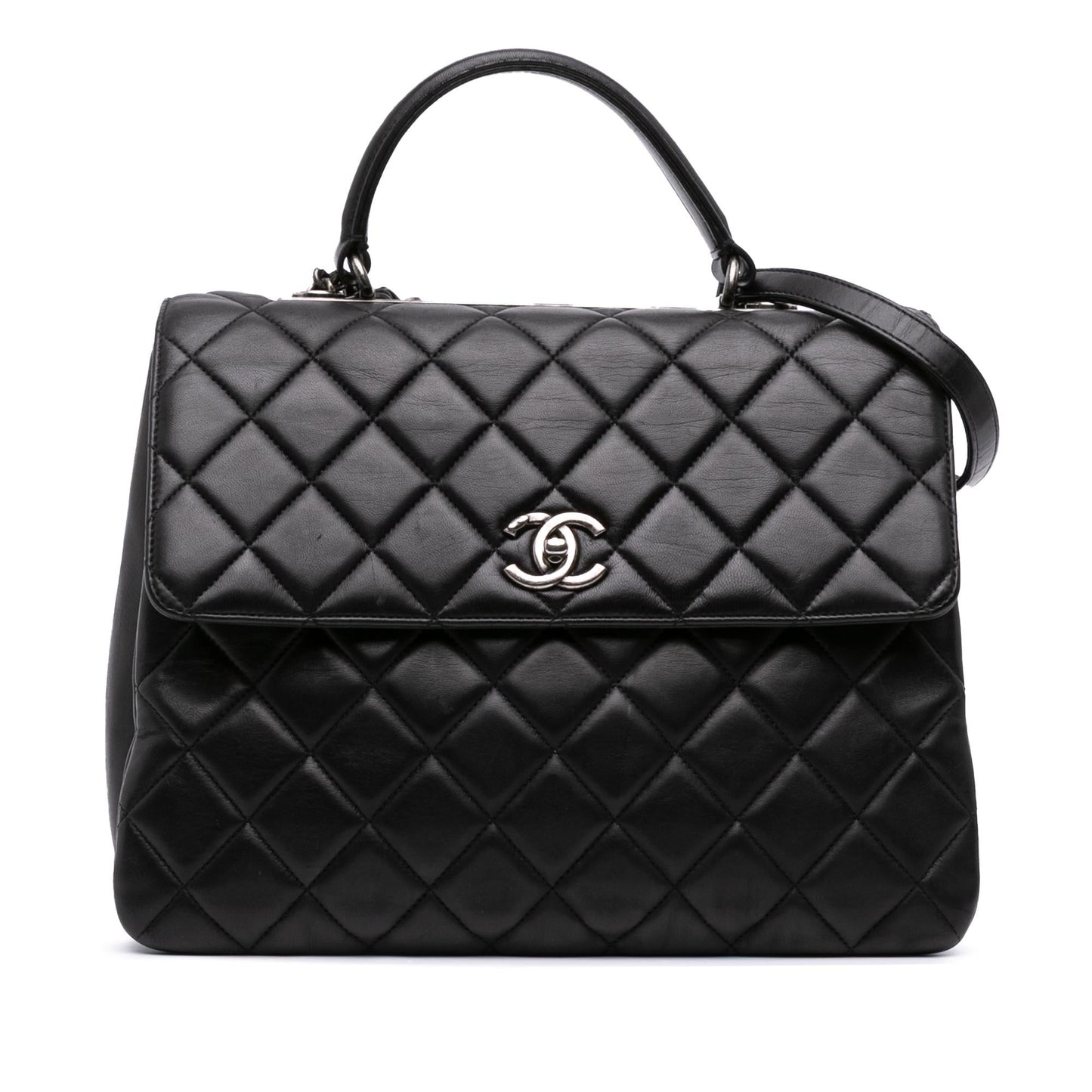 Chanel Large Lambskin Trendy Cc Top Handle Bag Rovelle Bags