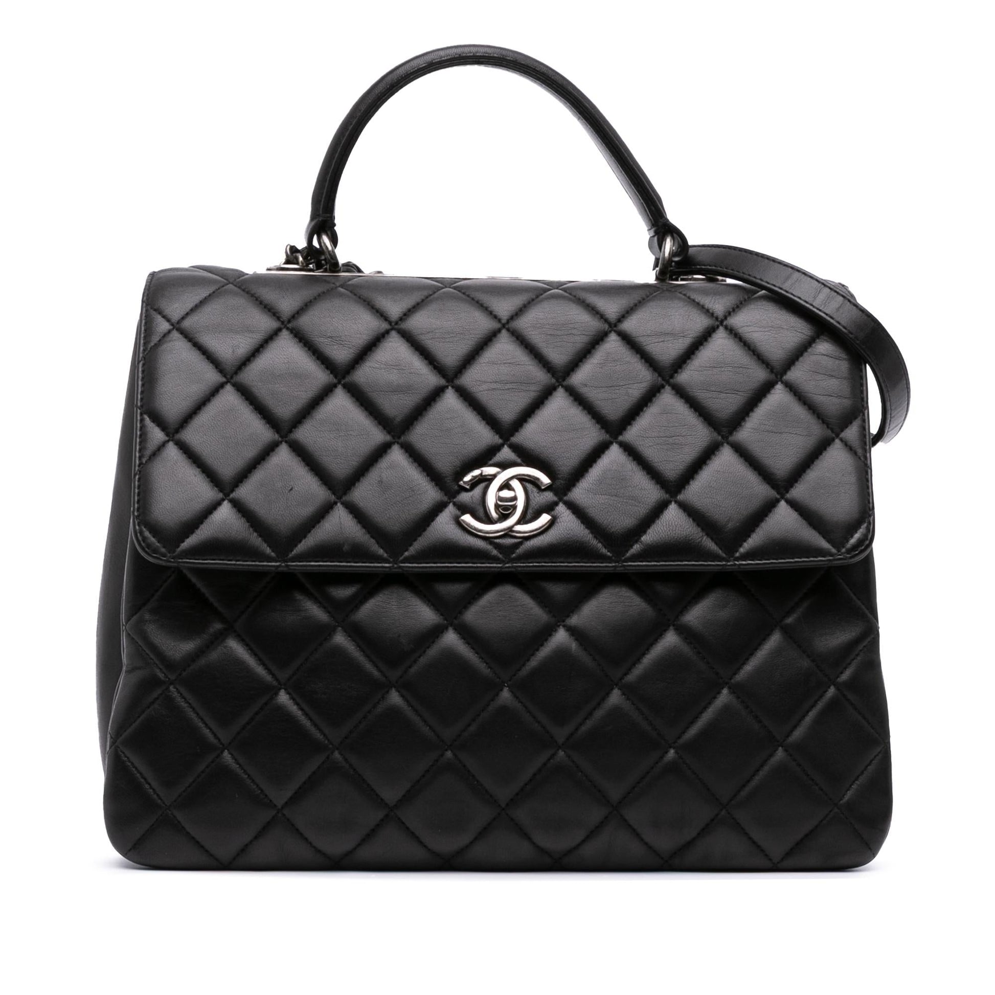 Chanel Large Lambskin Trendy Cc Top Handle Bag Rovelle Bags