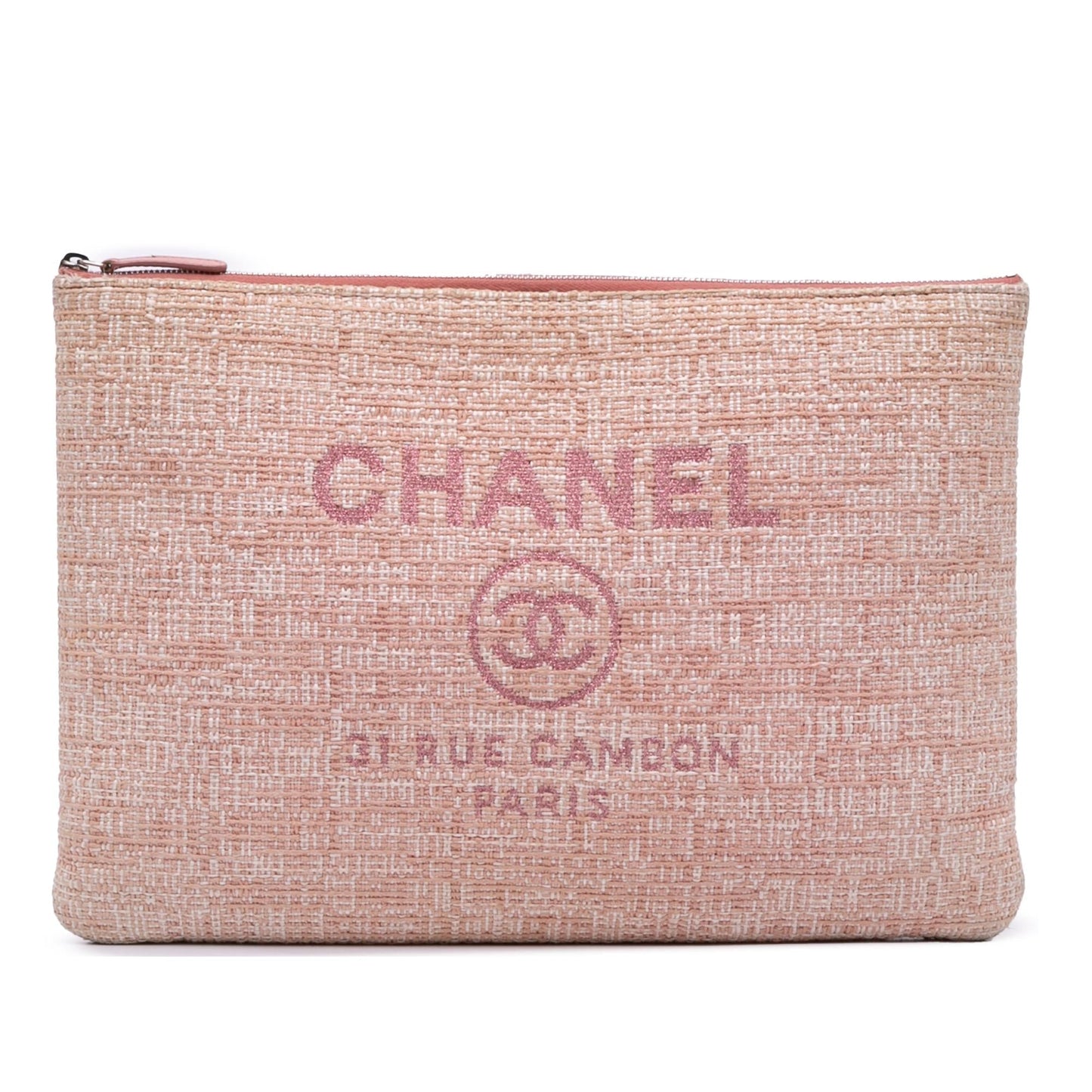 Chanel Large Tweed Deauville O Case Clutch Rovelle Bags