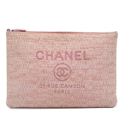 Chanel Large Tweed Deauville O Case Clutch Rovelle Bags