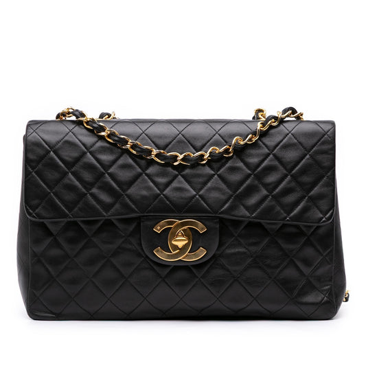 Chanel Maxi Xl Classic Lambskin Single Flap Rovelle Bags