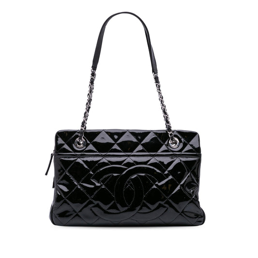 Chanel Medium Cc Patent Soft Shopper Tote Rovelle Bags