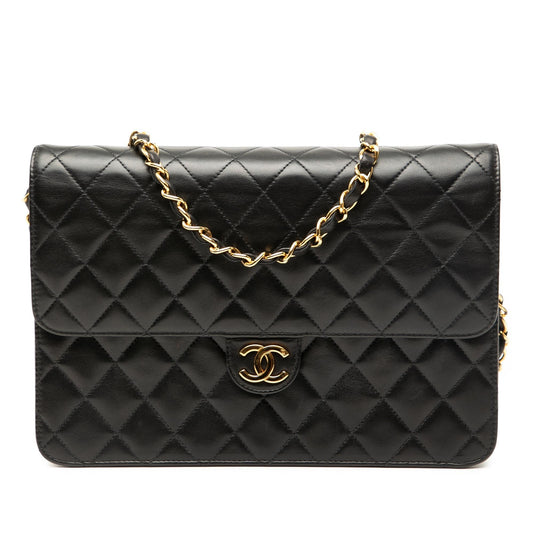 Chanel Medium Cc Quilted Lambskin Single Flap Rovelle Bags