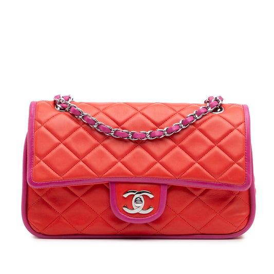 Chanel Medium Classic Bicolor Lambskin Double Flap Rovelle Bags