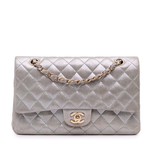Chanel Medium Classic Iridescent Lambskin Double Flap Rovelle Bags