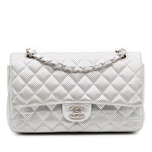 Chanel Medium Classic Perforated Lambskin Double Flap Rovelle Bags