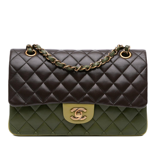 Chanel Medium Classic Tricolor Lambskin Double Flap Rovelle Bags
