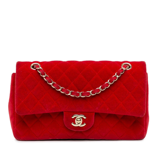 Chanel Medium Classic Velvet Double Flap Rovelle Bags