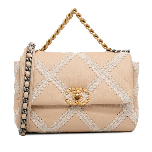 Chanel Medium Crochet Calfskin 19 Flap Rovelle Bags