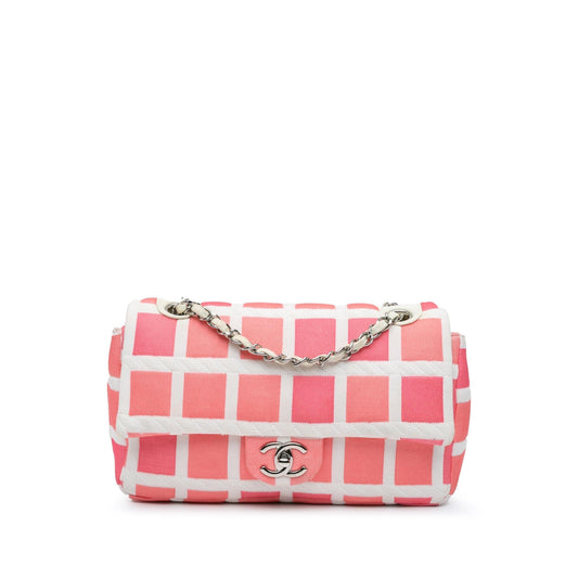 Chanel Medium Jersey Grid Single Flap Rovelle Bags