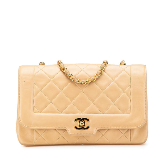 Chanel Medium Lambskin Diana Full Flap Rovelle Bags