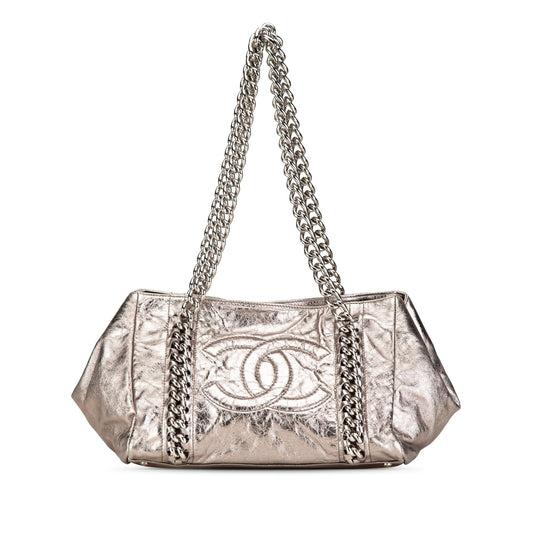 Chanel Medium Metallic Calfskin Modern Chain Tote Rovelle Bags