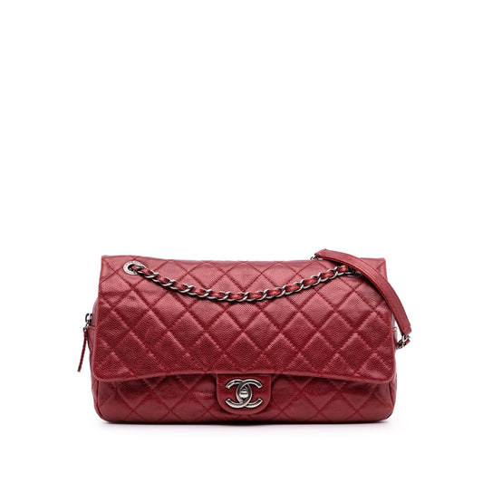 Chanel Medium Quilted Caviar Easy Flap Rovelle Bags