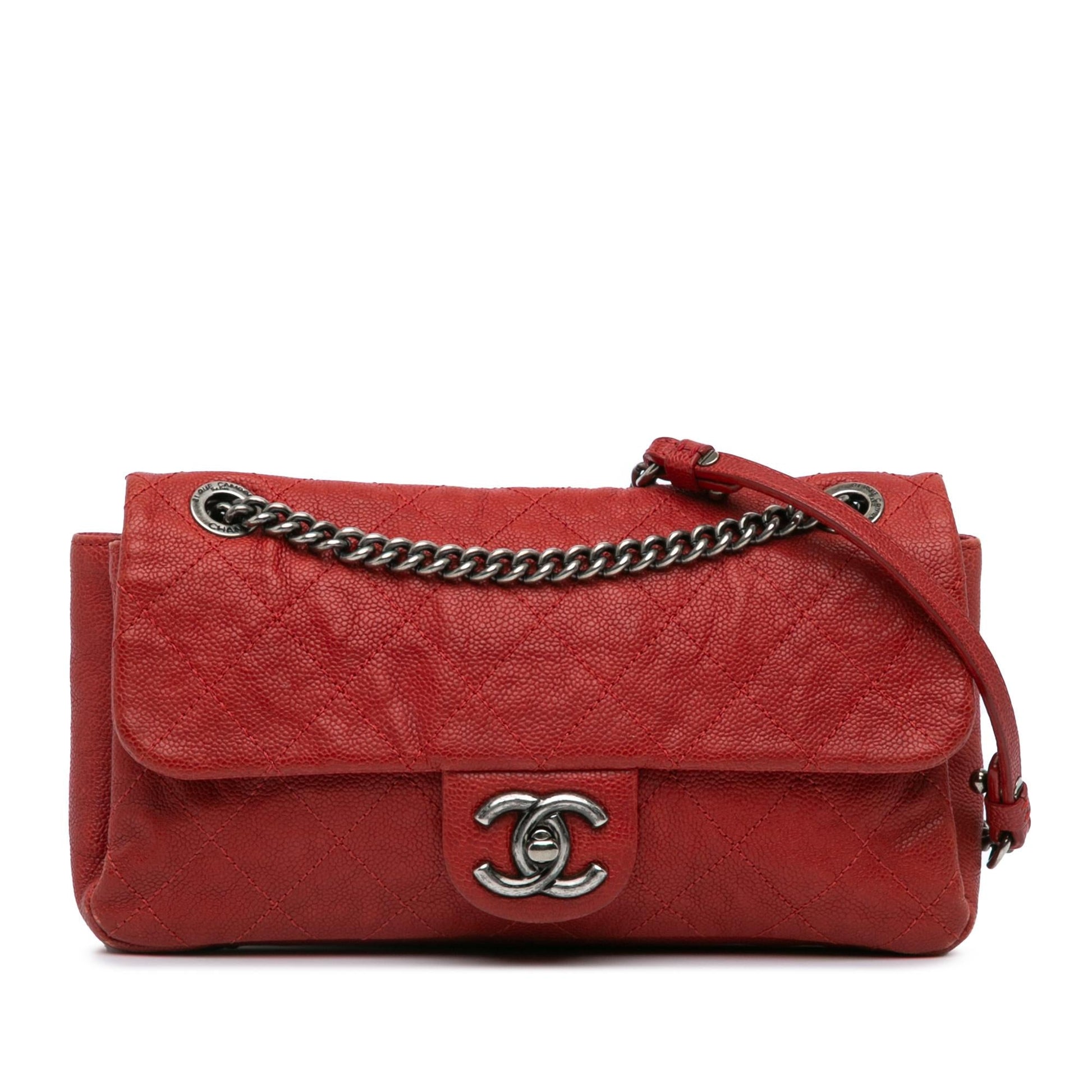 Chanel Medium Quilted Caviar Simply Cc Flap Rovelle Bags