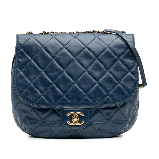 Chanel Medium Quilted Glazed Calfskin Bubble Cc Flap Rovelle Bags