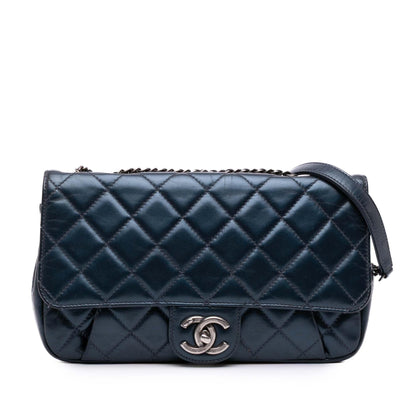 Chanel Medium Quilted Glazed Calfskin Coco Pleats Flap Rovelle Bags