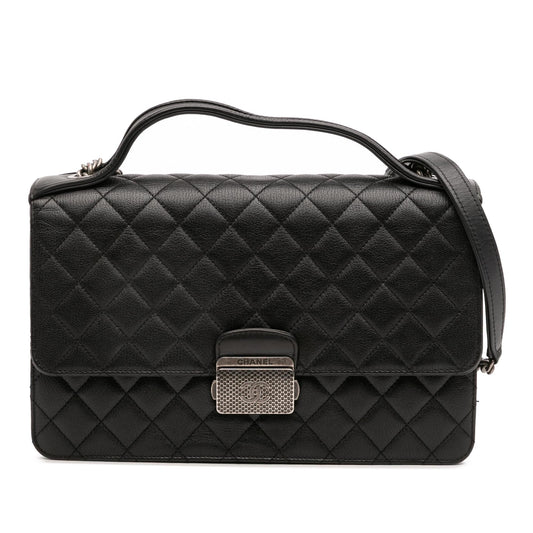 Chanel Medium Quilted Goatskin Cc University Flap Rovelle Bags