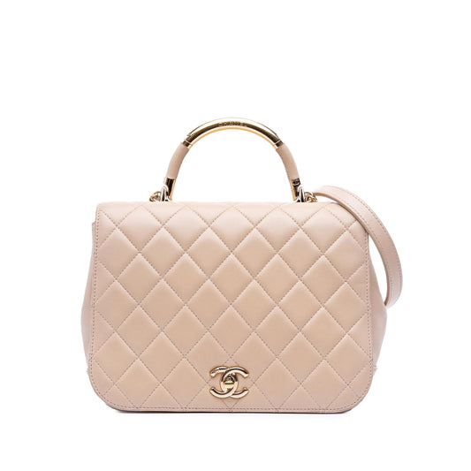 Chanel Medium Quilted Lambskin Carry Chic Flap Rovelle Bags