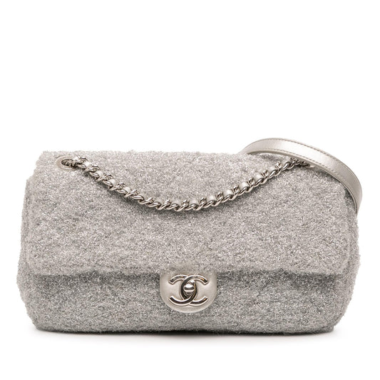 Chanel Medium Quilted Lurex Ground Control Pluto Glitter Flap Rovelle Bags