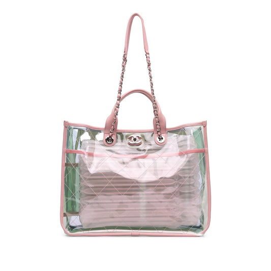Chanel Medium Tricolor Pvc And Lambskin Coco Splash Shopping Tote Rovelle Bags