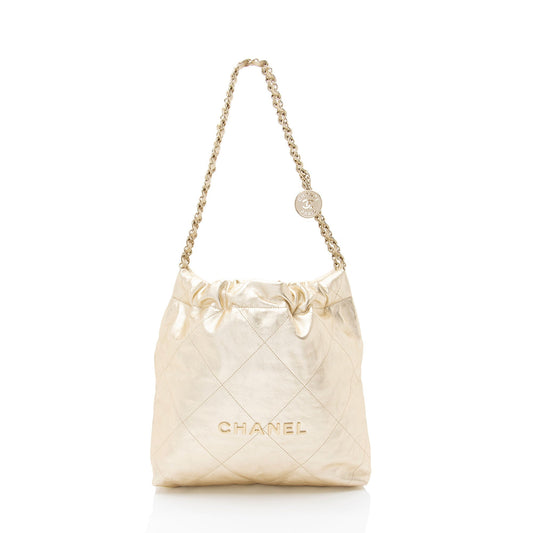 Chanel Metallic Calfskin Chanel 22 Small Shoulder Bag Rovelle Bags