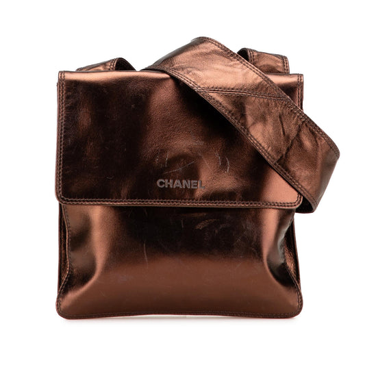 Chanel Metallic Lambskin Flap Crossbody Rovelle Bags