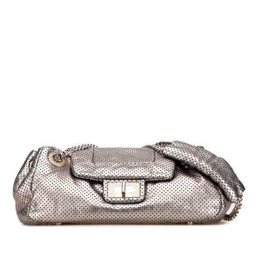 Chanel Metallic Perforated Calfskin Drill Accordion Flap Rovelle Bags