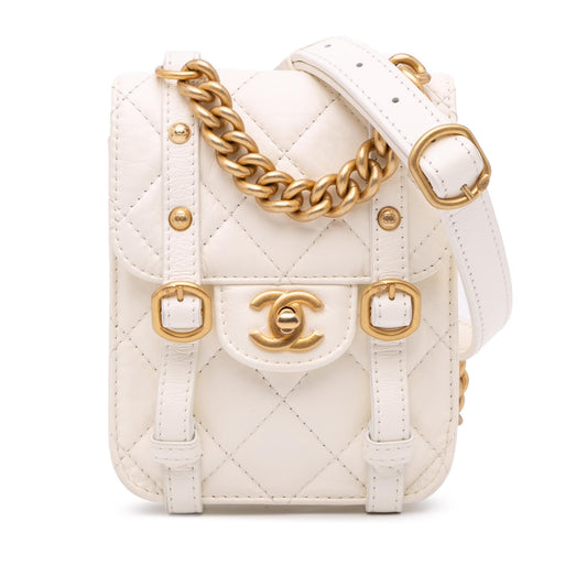 Chanel Mini Aged Calfskin City School Flap Rovelle Bags