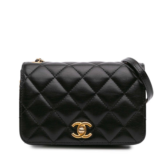 Chanel Mini Cc Quilted Lambskin Full Flap Rovelle Bags