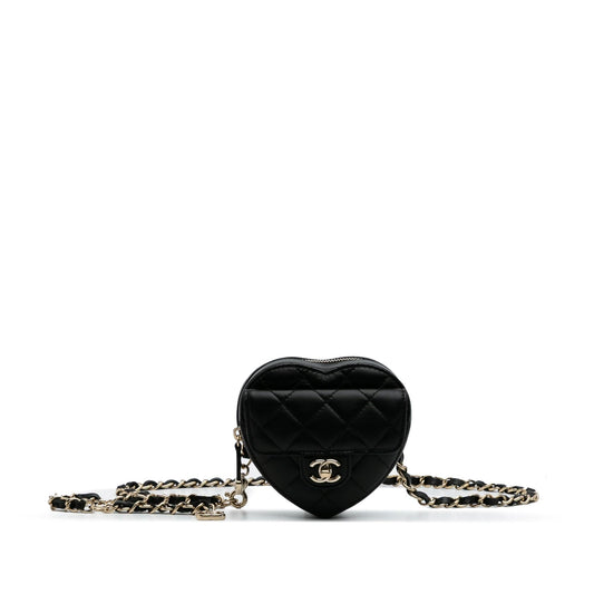 Chanel Mini Lambskin Cc In Love Heart Belt Bag Rovelle Bags