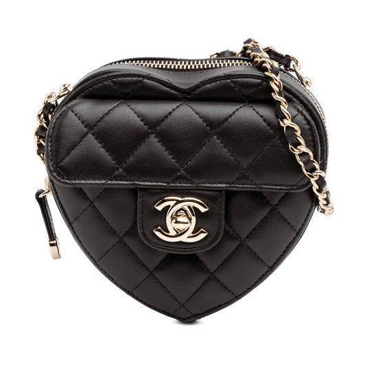 Chanel Mini Lambskin Cc In Love Heart Crossbody Rovelle Bags