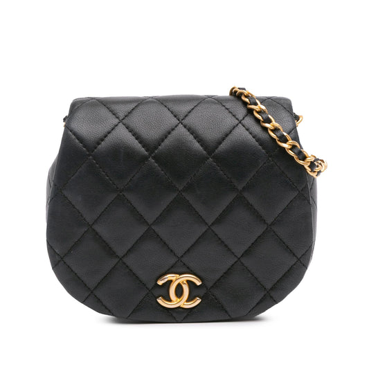 Chanel Mini Quilted Calfskin Coco Mail Clutch With Chain Rovelle Bags