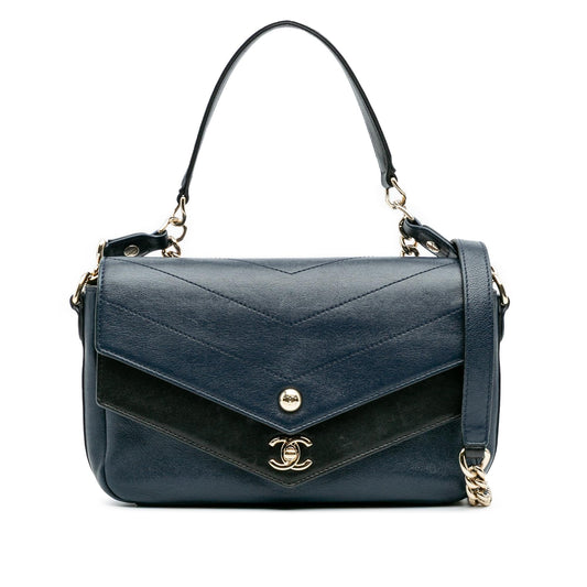 Chanel Mini Quilted Sheepskin Double Chevron Flap Rovelle Bags