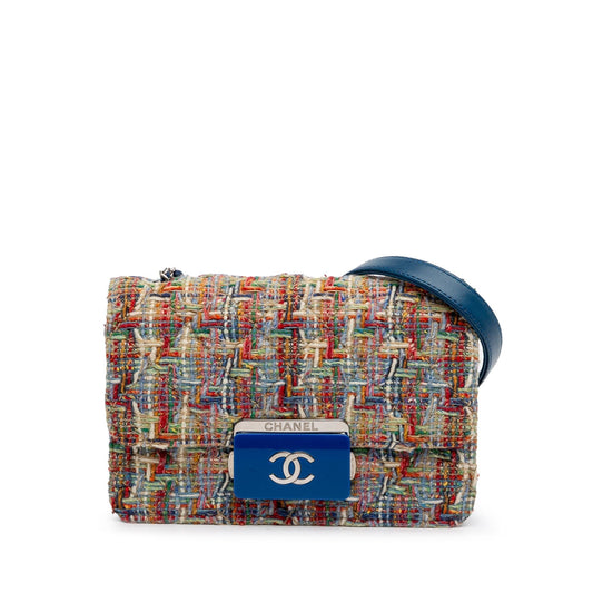Chanel Mini Quilted Tweed Beauty Lock Flap Rovelle Bags