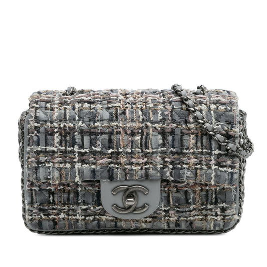Chanel Mini Quilted Tweed River Of Pearls Flap Rovelle Bags