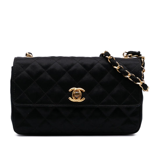 Chanel Mini Rectangular Cc Quilted Satin Flap Rovelle Bags