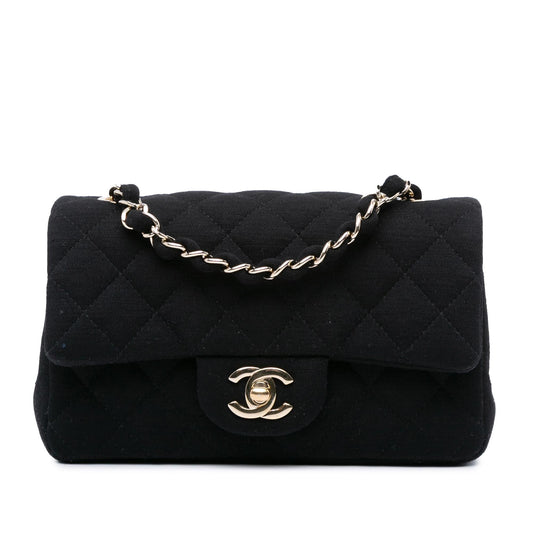 Chanel Mini Rectangular Classic Jersey Single Flap Rovelle Bags