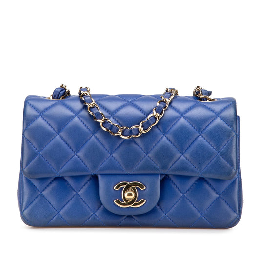 Chanel Mini Rectangular Classic Lambskin Single Flap Rovelle Bags