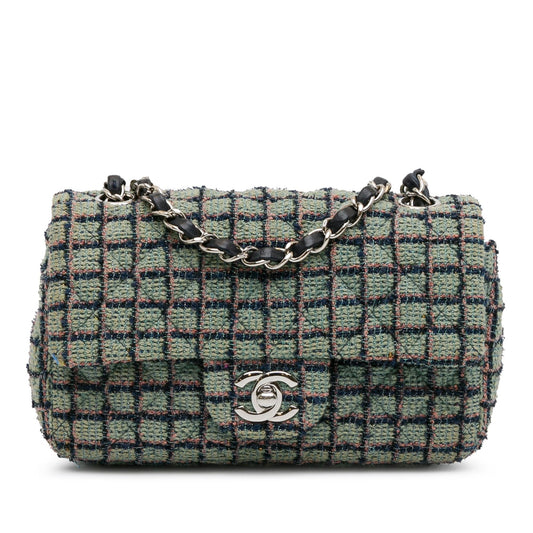 Chanel Mini Rectangular Classic Tweed Flap Rovelle Bags