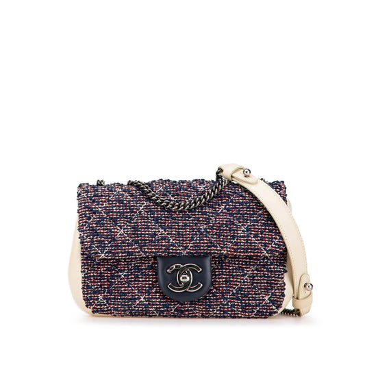 Chanel Mini Rectangular Tweed Single Flap Rovelle Bags