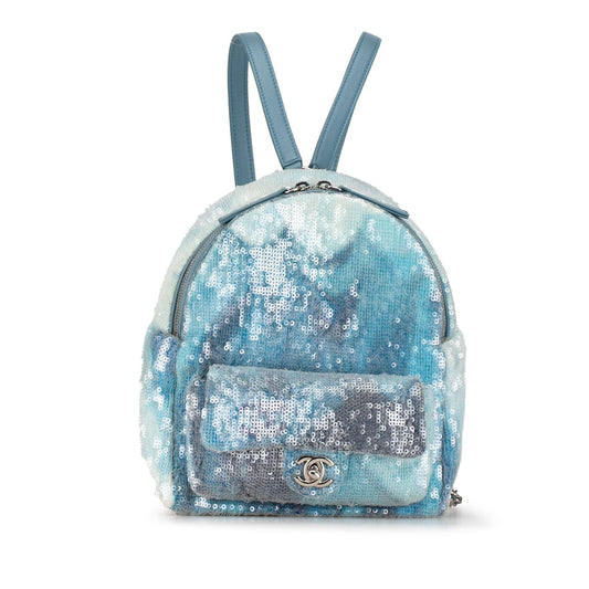 Chanel Mini Sequins And Lambskin Waterfall Backpack Rovelle Bags