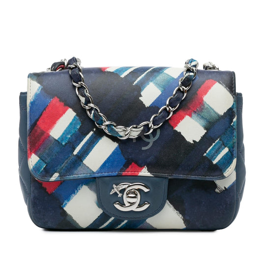 Chanel Mini Square Classic Airlines Printed Lambskin Single Flap Rovelle Bags