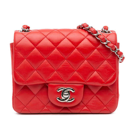 Chanel Mini Square Classic Lambskin Flap Rovelle Bags