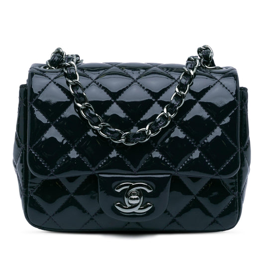 Chanel Mini Square Classic Patent Single Flap Rovelle Bags