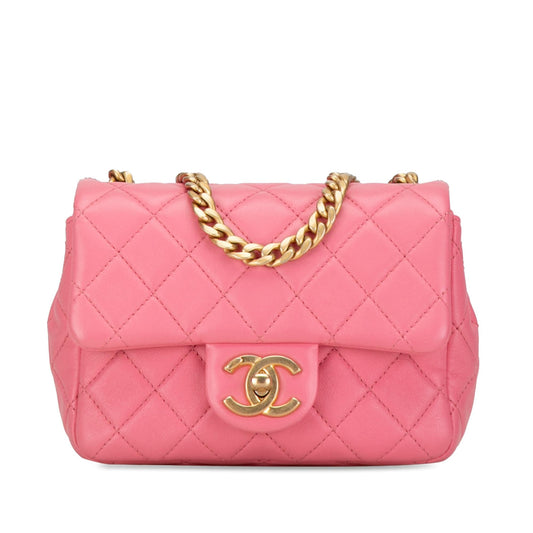 Chanel Mini Square Lambskin Pearl Samba Flap Rovelle Bags