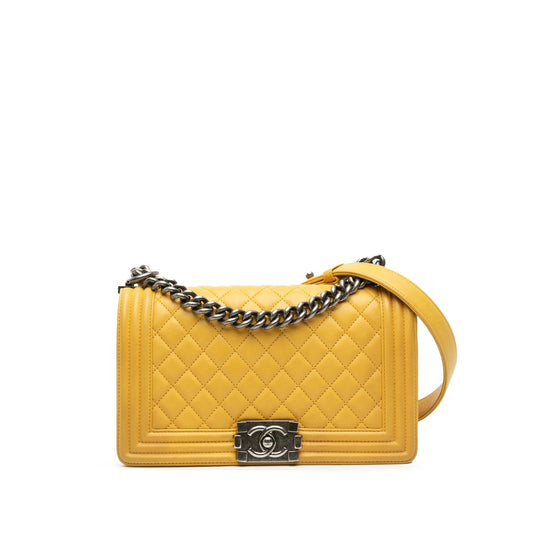 Chanel Old Medium Quilted Calfskin Boy Flap Rovelle Bags