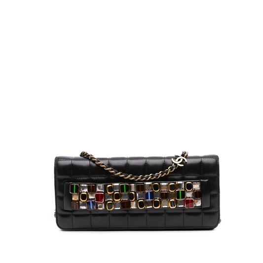 Chanel Paris Byzance Lambskin Jeweled Evening Clutch With Chain Rovelle Bags