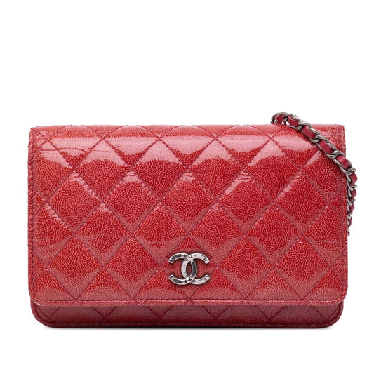 Chanel Paris Dallas Cc Patent Goatskin Wallet On Chain Rovelle Bags